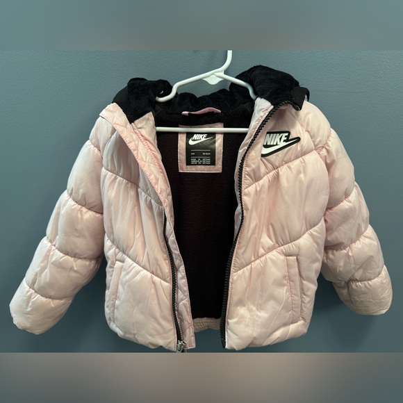 Nike Toddler Pink Puffer Jacket, Size 24 Month - Picture 2 of 4